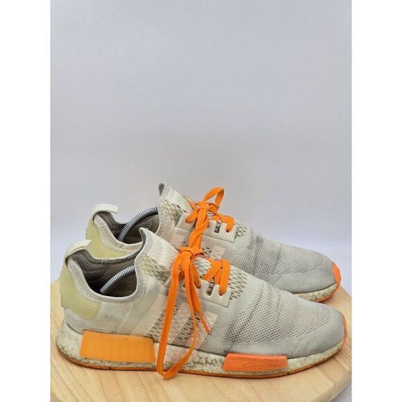 Adidas NMD R1 Boost Cream Off White Screaming Orange Athletic FY5984 Men's US 11 - Picture 1 of 10